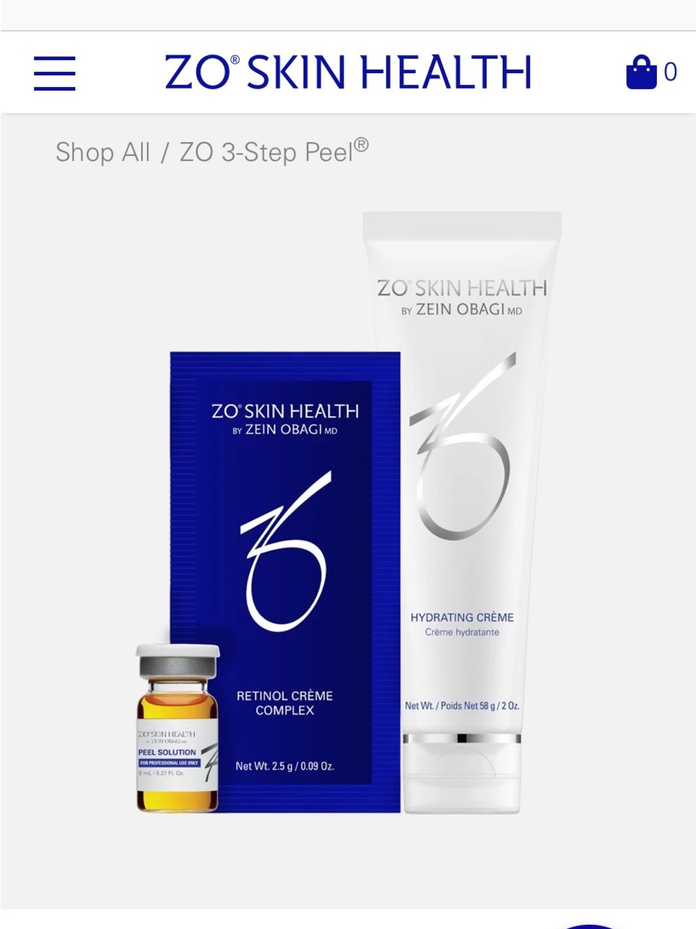 ZO skin health 3-Step Peel